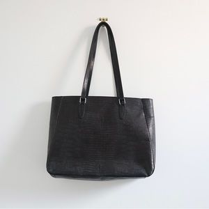 Vintage Black Leather Bag from Ann Taylor
